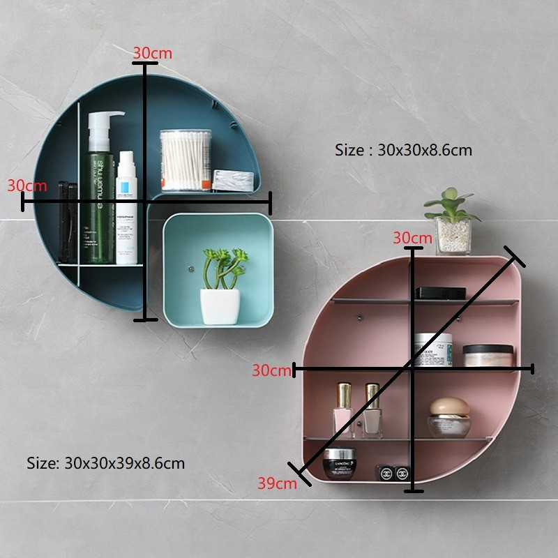 WBBOOMING Creative Free Combination HIPS Falra szerelhető nappali tároló polcok Konyha Fürdőszoba Tároló rendszerező konténer