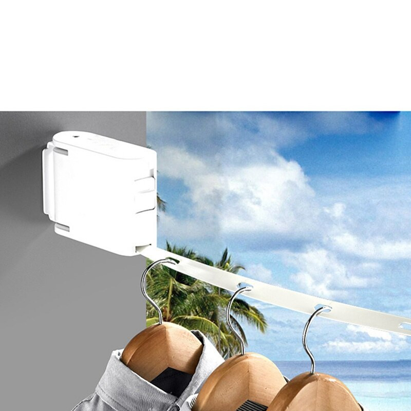 Behúzható ruhaszárító zsinór beltéri, nem perforált erkély ruhatartó állvány Háztartási behúzható csúszásgátló ruhakötél