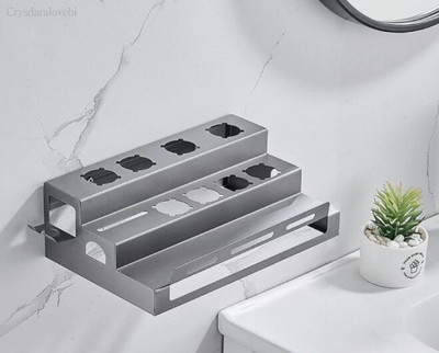 Uzglabāšanas plaukts Dyson Airwrap plauktiem Pie sienas stiprināms plauktu žāvētājs un matu ruļļa turētājs Matu kopšanas rīka organizatora statīva kronšteins