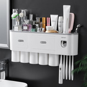 Stalci za četkice za zube Magnetski adsorpcijski obrnuti držač za četkice za zube Automatski dozator za cijeđenje paste za zube Stalak za pohranu u kupaonici