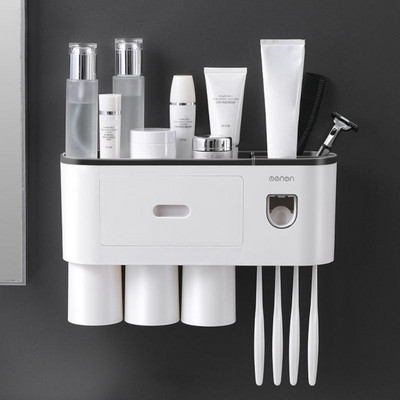 Stalci za četkice za zube Magnetski adsorpcijski obrnuti držač za četkice za zube Automatski dozator za cijeđenje paste za zube Stalak za pohranu u kupaonici