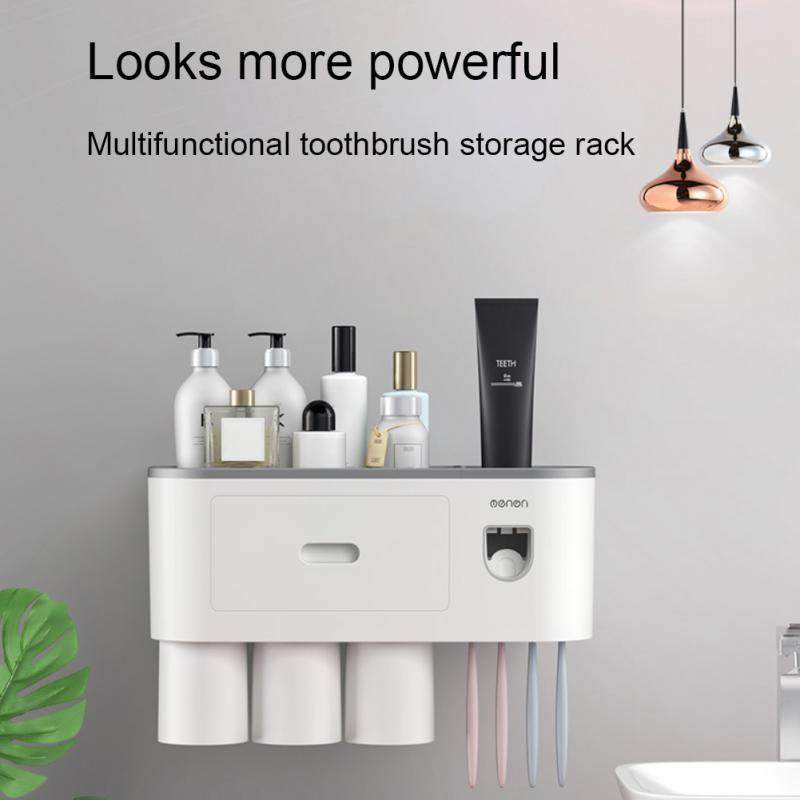 Stalci za četkice za zube Magnetski adsorpcijski obrnuti držač za četkice za zube Automatski dozator za cijeđenje paste za zube Stalak za pohranu u kupaonici