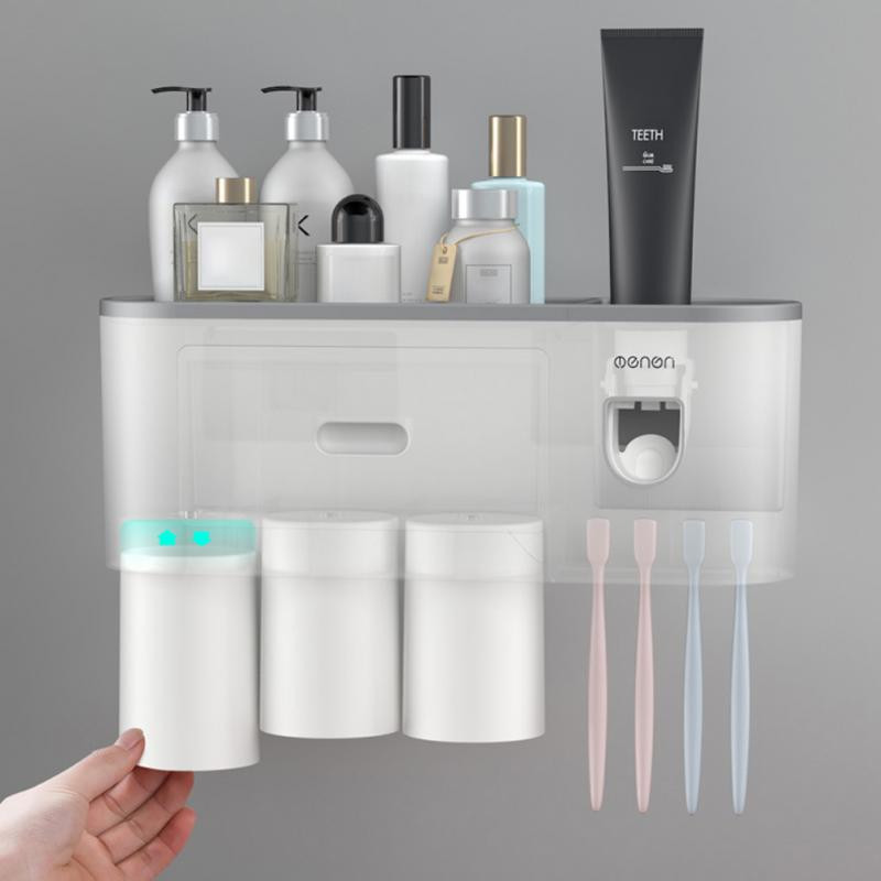 Stalci za četkice za zube Magnetski adsorpcijski obrnuti držač za četkice za zube Automatski dozator za cijeđenje paste za zube Stalak za pohranu u kupaonici