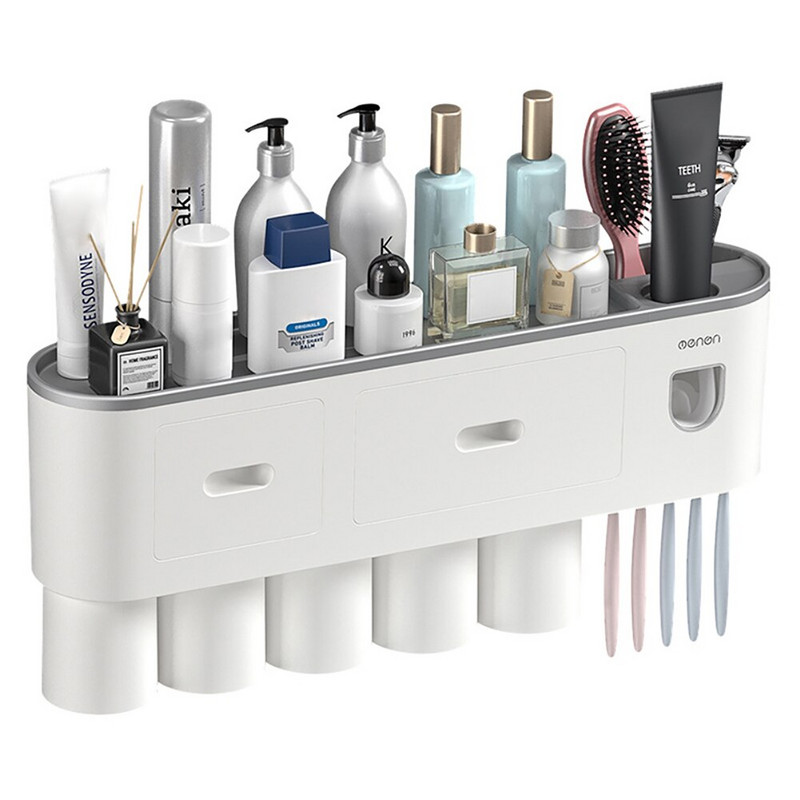 Stalci za četkice za zube Magnetski adsorpcijski obrnuti držač za četkice za zube Automatski dozator za cijeđenje paste za zube Stalak za pohranu u kupaonici