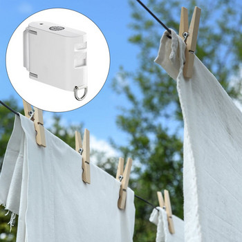 Clothesline Clothesline Washing Wall Mounted Extendable Drying Ανασυρόμενη κρεμάστρα κρεμαστή Εσωτερικό σχοινί πλυντηρίου αντιανεμικό εξωτερικό