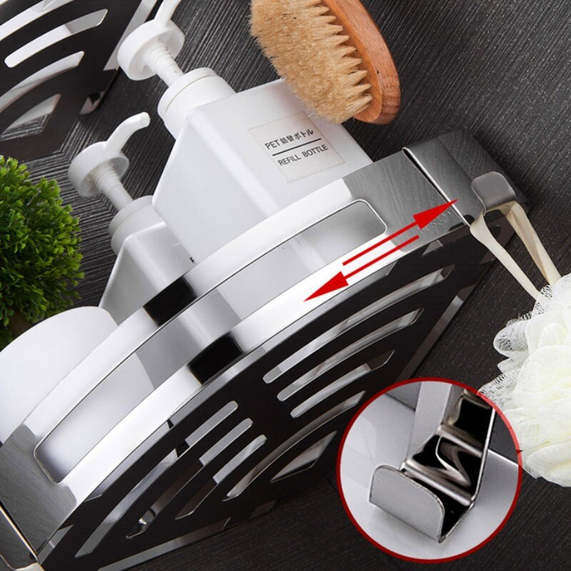 304 roostevabast terasest vannitoariiulid nurgariiul seinale kinnitatav vannitoa seebialus vann dušš šampoonihoidik seinale kinnitatav tüüp