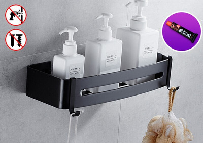 Rafturi pentru baie Toaletă Quare/Triunghiulară Forare gratuită Toaletă Spațiu pentru agățat pe perete Toaletă din aluminiu Toaletă Raft de depozitare Triunghi