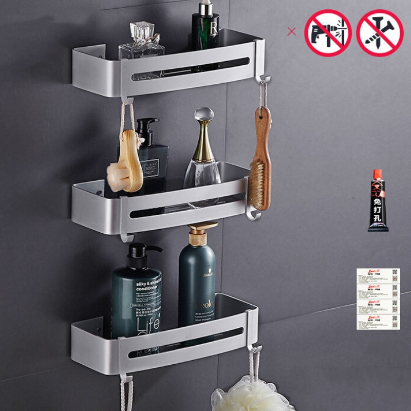Rafturi pentru baie Toaletă Quare/Triunghiulară Forare gratuită Toaletă Spațiu pentru agățat pe perete Toaletă din aluminiu Toaletă Raft de depozitare Triunghi