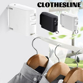 4,2 m visszahúzható fali ruhaszárító kötél, kihúzható ruha, falra szerelhető ruhaszárító kötél csúszásmentes, hordozható utazási erkélyre