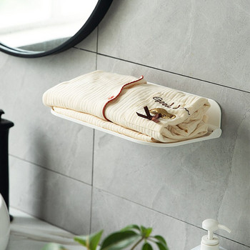 Πτυσσόμενα ράφια μπάνιου Επιτοίχιο πλαστικό πλωτό ράφι για αποθήκευση πετσετών ρούχων Οικιακή τουαλέτα Επιπλέον σανίδα αποθήκευσης