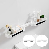 Be perforavimo besisukantis stovas prie sienos montuojamas tualeto praustuvas virtuvės sieninis laikymo stovas vonios kambarys ir laikymo dušo lentyna