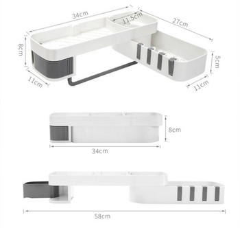 Креативен ъглов рафт Баня Душ Шампоан Душ Държач за съхранение Кухненски багажник Организатор Аксесоари за стенен тип