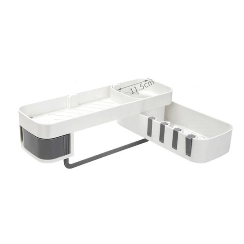 Raft de colț creativ Suport de depozitare pentru duș de baie, duș, șampon, suport de depozitare pentru bucătărie, organizator, accesorii de tip montat pe perete