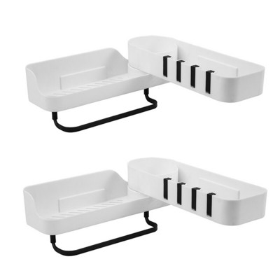 Vonios kambario lentynos rankšluosčių lentynos Vonios kampelis 180 Besisukanti laikymo lentynėlė Sieninė virtuvės lentyna Vonios kambario tvarkyklė