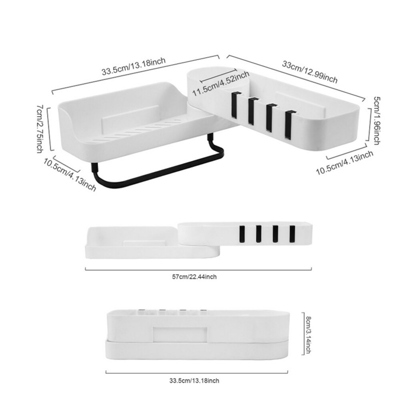 Vonios kambario lentynos rankšluosčių lentynos Vonios kampelis 180 Besisukanti laikymo lentynėlė Sieninė virtuvės lentyna Vonios kambario tvarkyklė