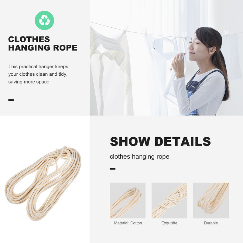 Konop za rublje Konop Pranje rublja Sušenje Kampiranje Vanjski Žice Putovanja Vjetrootporan Najlonski pamuk Prijenosni stalak za vješanje