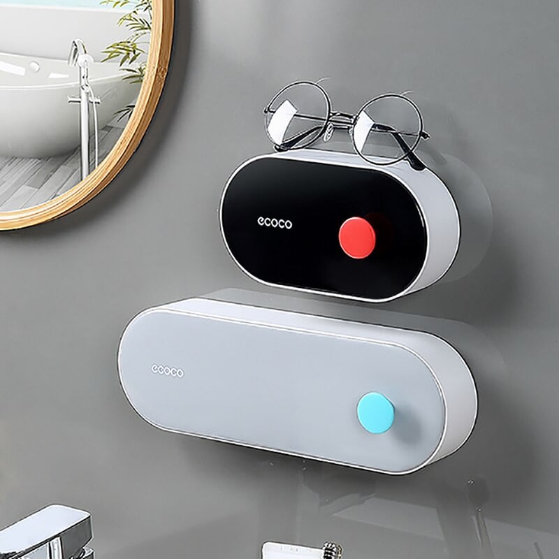 Prie sienos montuojama muilo indas vonios kambariui Nešiojama muilo laikymo dėžė Buitinė vonios kambarys vonios reikmenims Muilo indų tvirtinimo rinkiniai