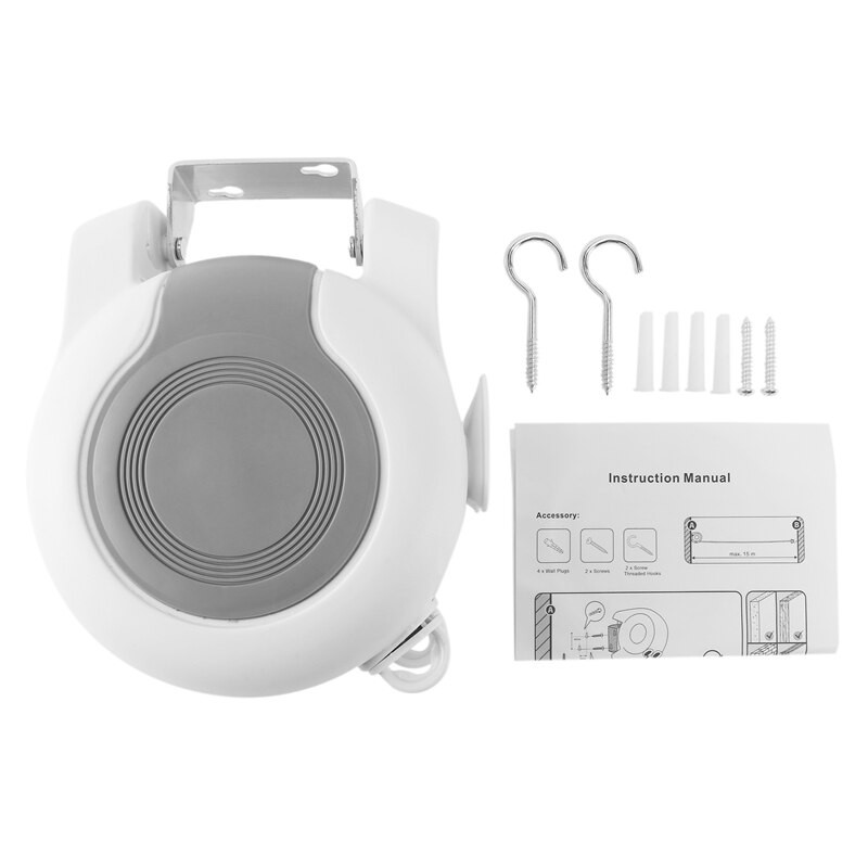 13M ištraukiama virvinė drabužių linija, skirta viduje, lauko sienoje, drabužių džiovinimo lentynėlė, taupanti erdvę