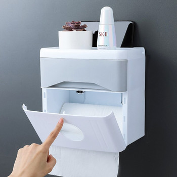 Θήκη χαρτιού υγείας Organizer Ράφια τοίχου Κουτί αποθήκευσης για πράγματα μπάνιου Τα είδη σπιτιού και συσκευές οικιακής κουζίνας