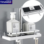 Plaukiojanti dušo lentyna su kabliukais Šampūno laikymo stovo laikiklis Organizatorius Vonios kėlimo strypas Nuimamas stovas be gręžimo krepšelio