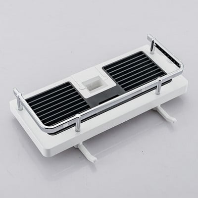 Plaukiojanti dušo lentyna su kabliukais Šampūno laikymo stovo laikiklis Organizatorius Vonios kėlimo strypas Nuimamas stovas be gręžimo krepšelio