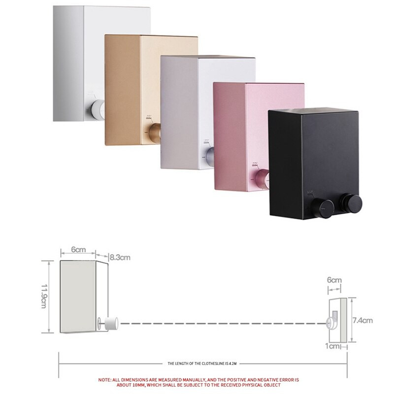 LBER Lyukasztó nélküli láthatatlan ruhakötél teleszkópos, automata falra szerelhető beltéri szállodai rozsdamentes acél erkélyszárító állvány