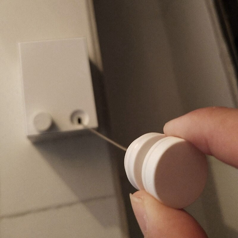 LBER Lyukasztó nélküli láthatatlan ruhakötél teleszkópos, automata falra szerelhető beltéri szállodai rozsdamentes acél erkélyszárító állvány