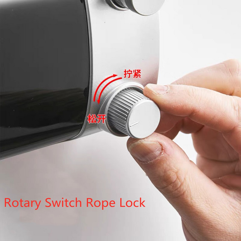 Sârmă de rufe retractabilă Negru/argintiu Sârmă de oțel cu două rânduri Umeraș pentru rufe de interior Uscător de haine invizibile Coarda de uscare Suport simplu