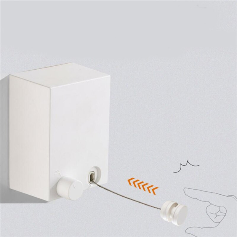 NAUJA Ištraukiama drabužių linija nerūdijančio plieno skalbiniai, pakabinami tamprios patalynės spinta, nematoma drabužių kabykla