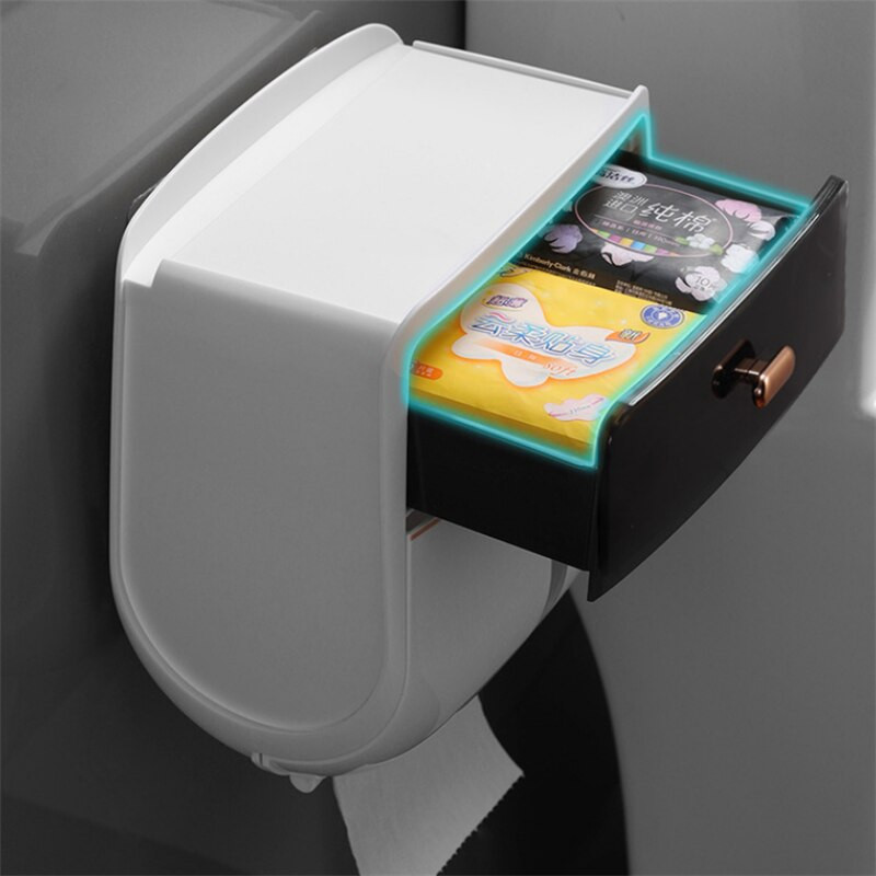 WC-papír doboz WC-papír kihúzó WC-papír tároló állvány Vízálló falra akasztható WC-papír tekercs papírdoboz