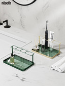 Elektromos fogkefe tartó Többfunkciós alapkeret tároló állvány fürdőszobai kellékek fogkefe fogkrém állvány polc pohártartó