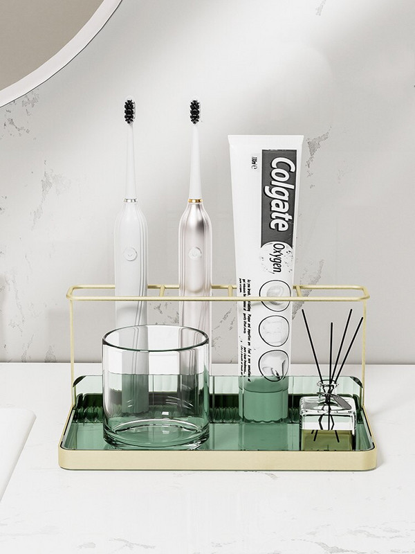 Elektromos fogkefe tartó Többfunkciós alapkeret tároló állvány fürdőszobai kellékek fogkefe fogkrém állvány polc pohártartó