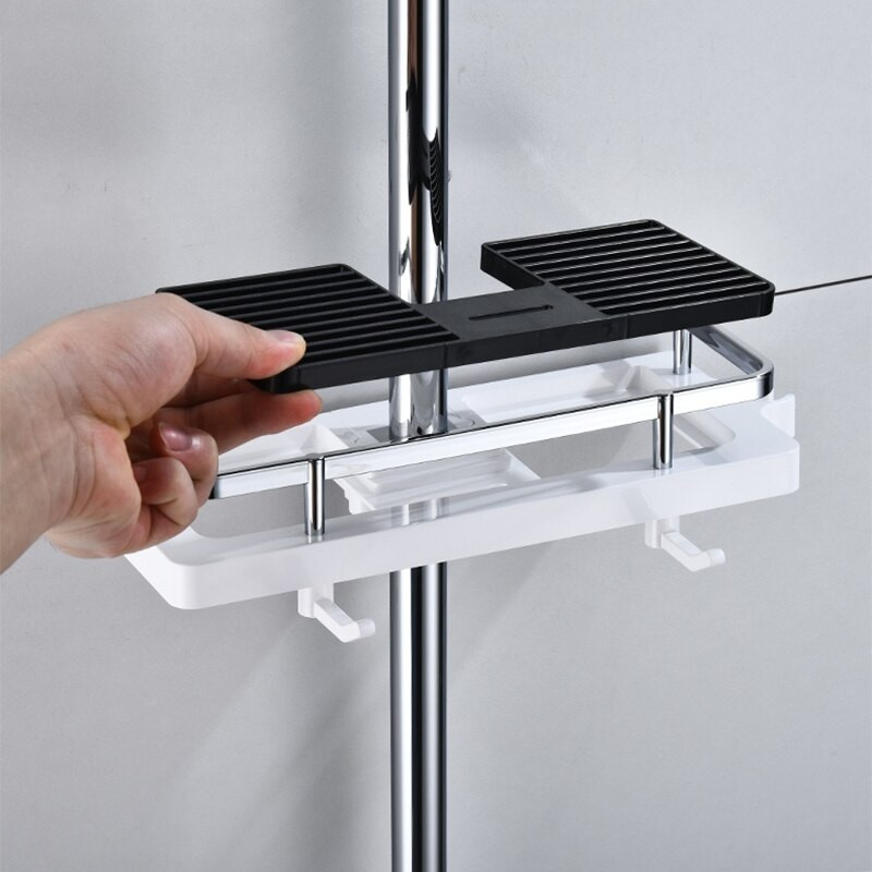 Uusim ühekihiline tasuta puurimine tõstmine dušipea lati hoiuriiul duširiiul šampoon kandik riiul Vannitoa hoiuriiul