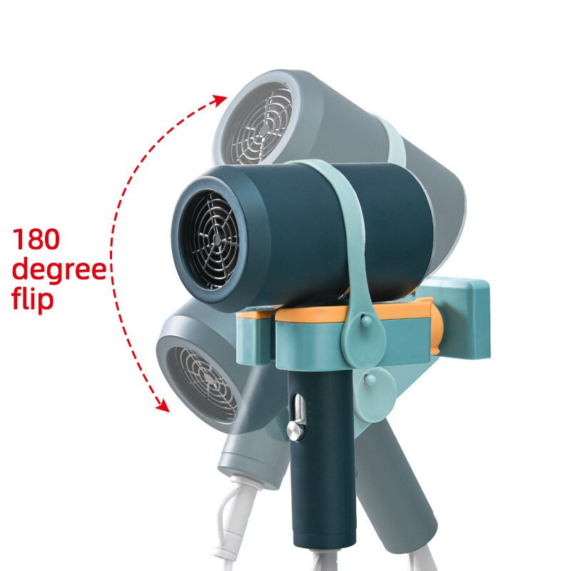 Fürdőszoba Lyukasztó falra szerelhető hajszárító állvány WC forgatható hajszárító tároló állványok Hajszárító állvány Fürdőszoba hardver