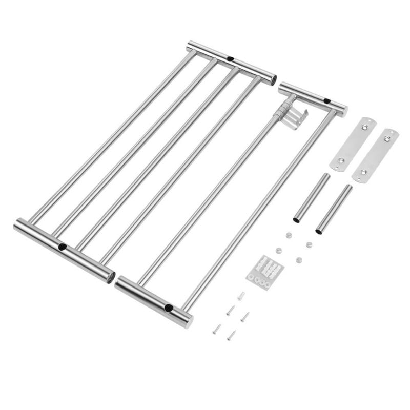 Nerūdijančio plieno vonios rankšluosčių laikiklis Sieninis rankšluosčių kabykla vonios dušo tvarkyklės Virtuvės laikymo lentyna su 4 kabliukais