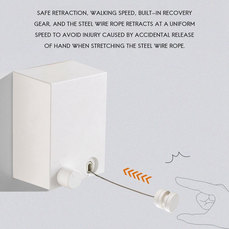 Lyukasztásmentes láthatatlan ruhakötél teleszkópos, automata falra szerelhető beltéri szállodai rozsdamentes acél erkélyszárító állvány