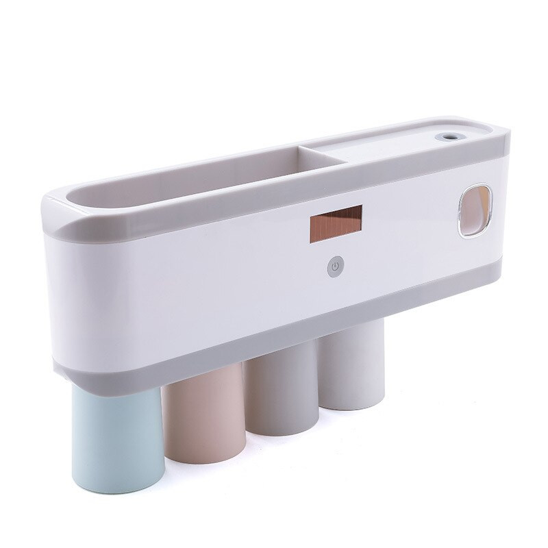 Fogkefe sterilizáló elektromos sterilizálás Tartó Automata fogkrém kinyomó adagoló Tároló állvány fürdőszobai kiegészítők