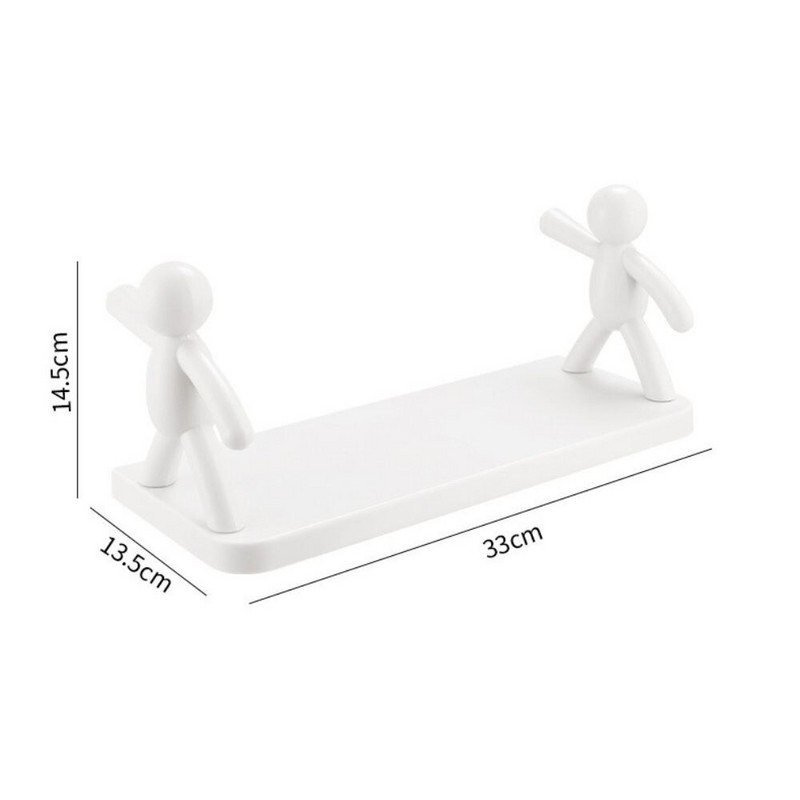 Creative Sieninė lentyna Vonios kambaryje Punch Nemokama laikymo lentyna 33cm Sieninė lentyna virtuvės svetainei