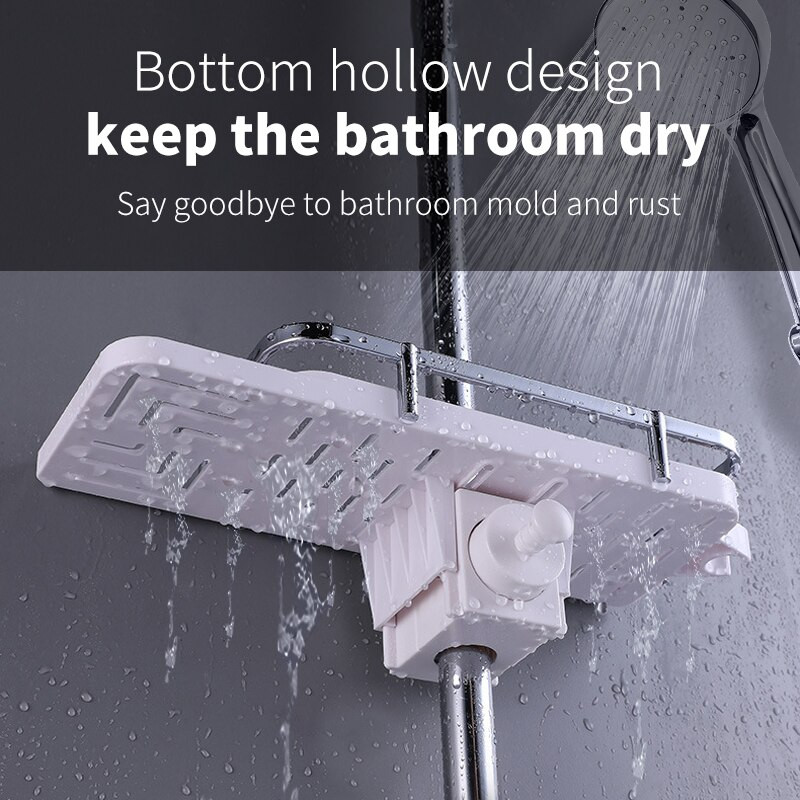 Duširiiul ilma puurimiseta Vannitoa riiulid konksuga Šampoon Seebihoidja Dušikonsool Vannitoa korraldaja