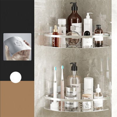 Kampinis stovas Vonios kambarys Nemokamai perforuojamas aliuminio tualetas trikampis laikiklis Dušo lentyna Vonios kambario laikymo priedai Drop Shopping K162