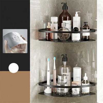 Kampinis stovas Vonios kambarys Nemokamai perforuojamas aliuminio tualetas trikampis laikiklis Dušo lentyna Vonios kambario laikymo priedai Drop Shopping K162