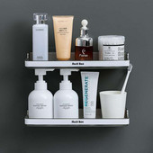 Fürdőszoba polcok Szervező Sampontartó Fali polc Piperecikkek Tárolás Fürdőszobakiegészítők fúró nélkül Konyhai állvány