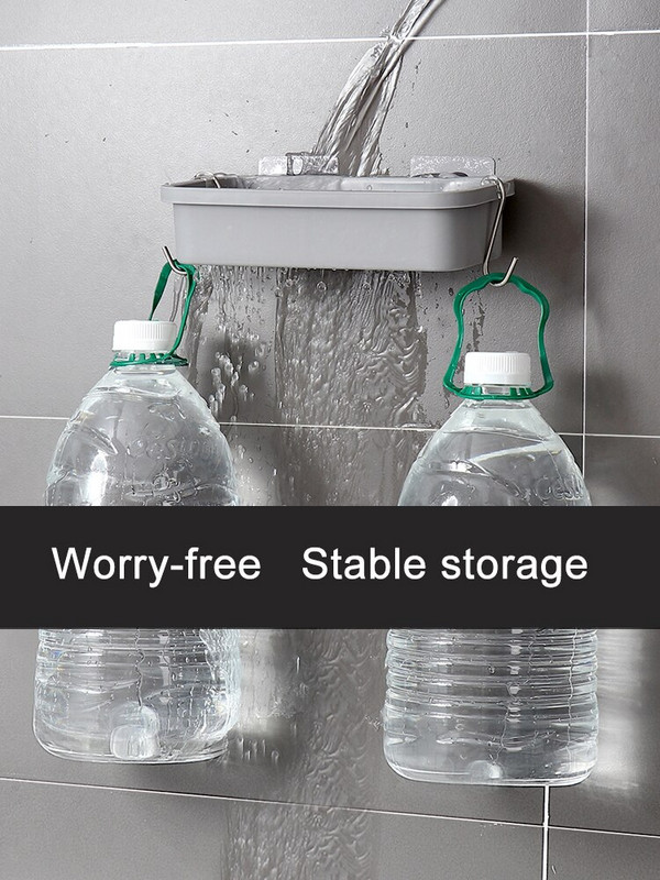 Fürdőszoba polc Zuhany Caddy Rendező falra szerelhető sampon állvány konyha Tárolás Fürdőszoba kiegészítők fali tároló rendszerező állvány