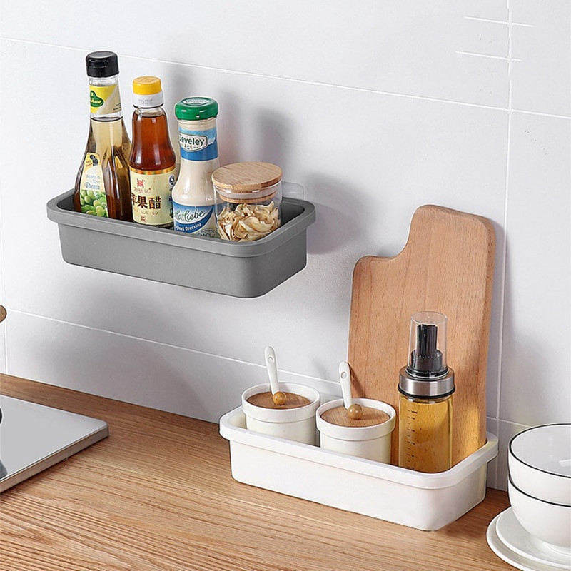 Fürdőszoba polc Zuhany Caddy Rendező falra szerelhető sampon állvány konyha Tárolás Fürdőszoba kiegészítők fali tároló rendszerező állvány