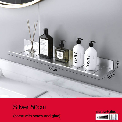 Alumíniumötvözet tárolópolc falra szerelhető/fúró falra akasztható állvány fürdőszobai zuhanypalackok kézi szappan kozmetikai tartó organzier