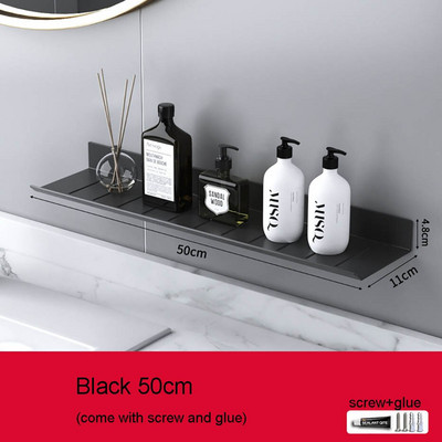 Alumíniumötvözet tárolópolc falra szerelhető/fúró falra akasztható állvány fürdőszobai zuhanypalackok kézi szappan kozmetikai tartó organzier