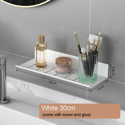 Alumíniumötvözet tárolópolc falra szerelhető/fúró falra akasztható állvány fürdőszobai zuhanypalackok kézi szappan kozmetikai tartó organzier