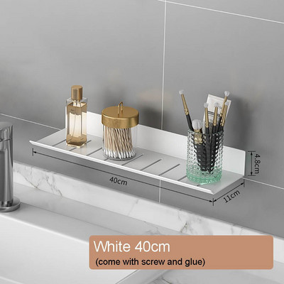 Alumíniumötvözet tárolópolc falra szerelhető/fúró falra akasztható állvány fürdőszobai zuhanypalackok kézi szappan kozmetikai tartó organzier