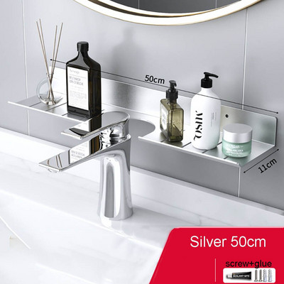 Alumíniumötvözet tárolópolc falra szerelhető/fúró falra akasztható állvány fürdőszobai zuhanypalackok kézi szappan kozmetikai tartó organzier