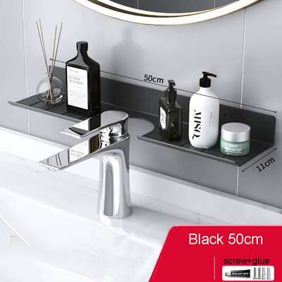 Alumíniumötvözet tárolópolc falra szerelhető/fúró falra akasztható állvány fürdőszobai zuhanypalackok kézi szappan kozmetikai tartó organzier